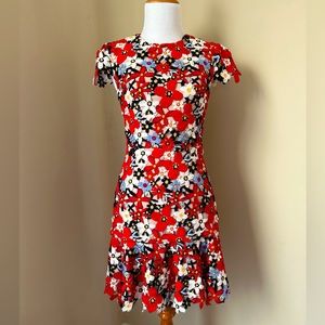 Alice and Olivia Imani floral crochet embroidered dress size 0